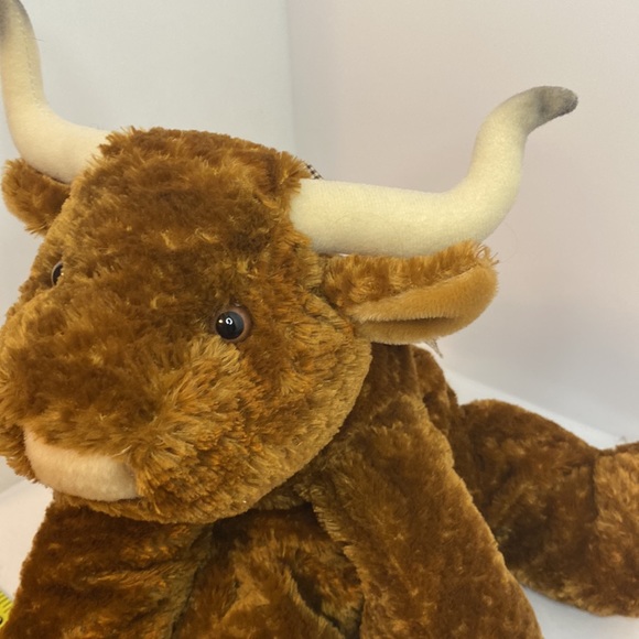 Mary Meyer Flip Flops Plush Texas Longhorn Bubba Bull Brown Floppy Stuffed Toy - Picture 6 of 9